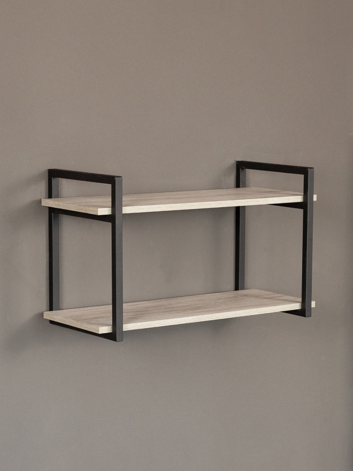 Настенная полка в стиле лофт Онега черный/кашемир