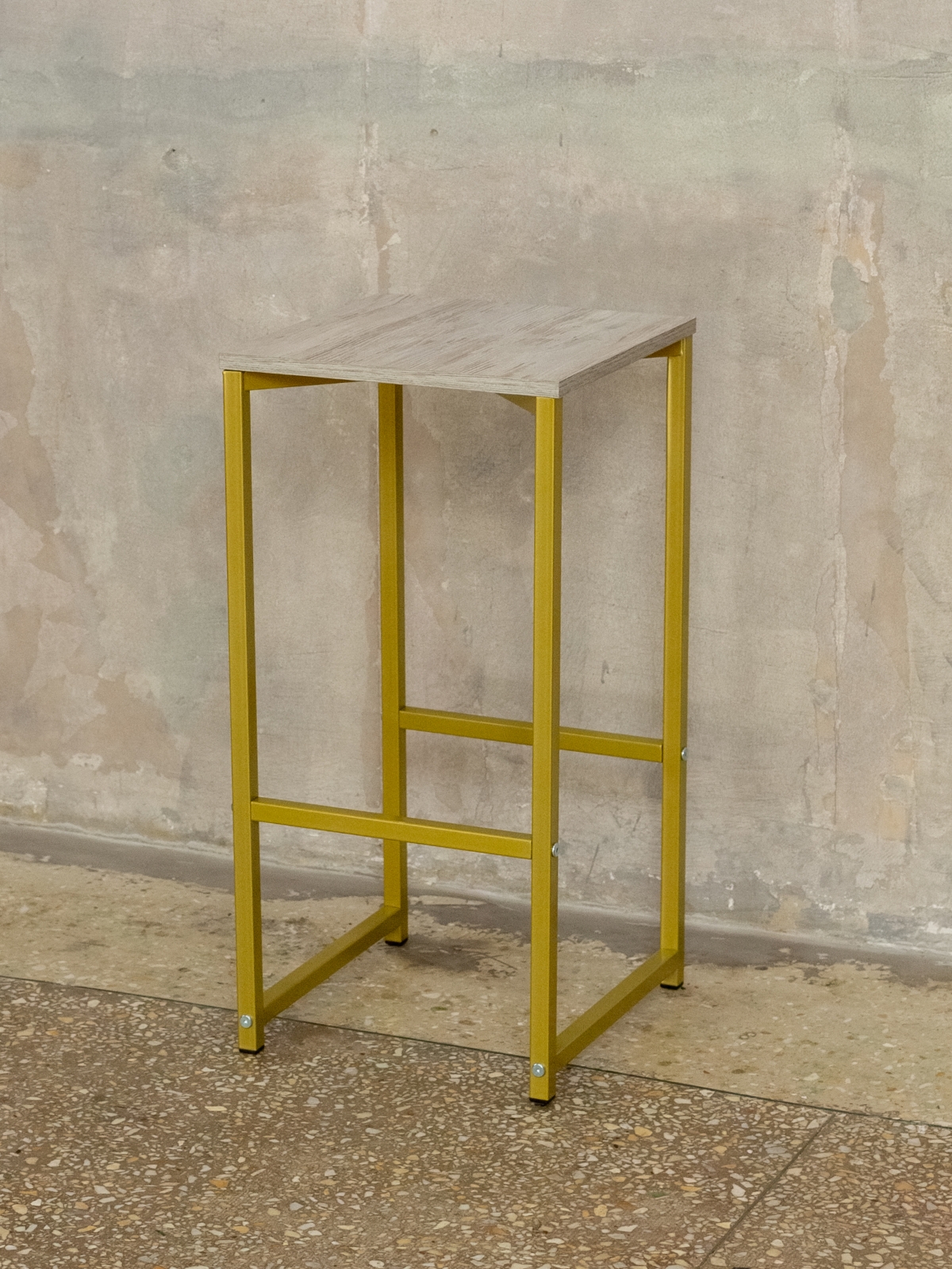 Барный стул табурет Борра золотой/кашемир