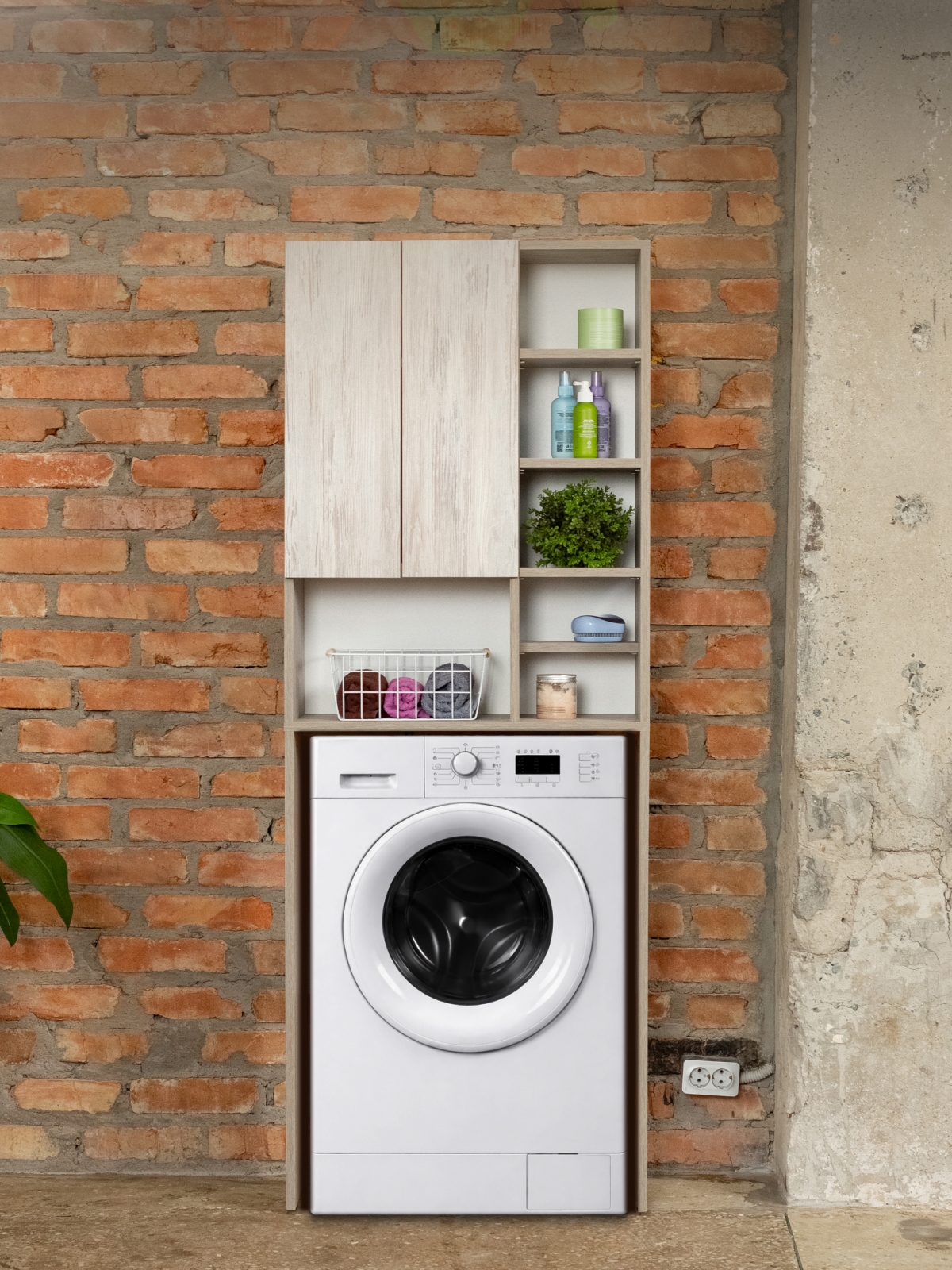 Шкаф для стиральной машины Креус кашемир