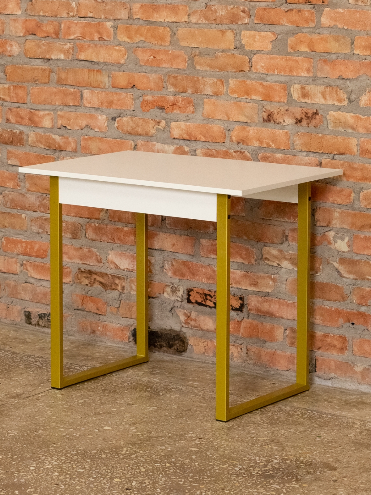 Обеденный стол Паку золотой/белый