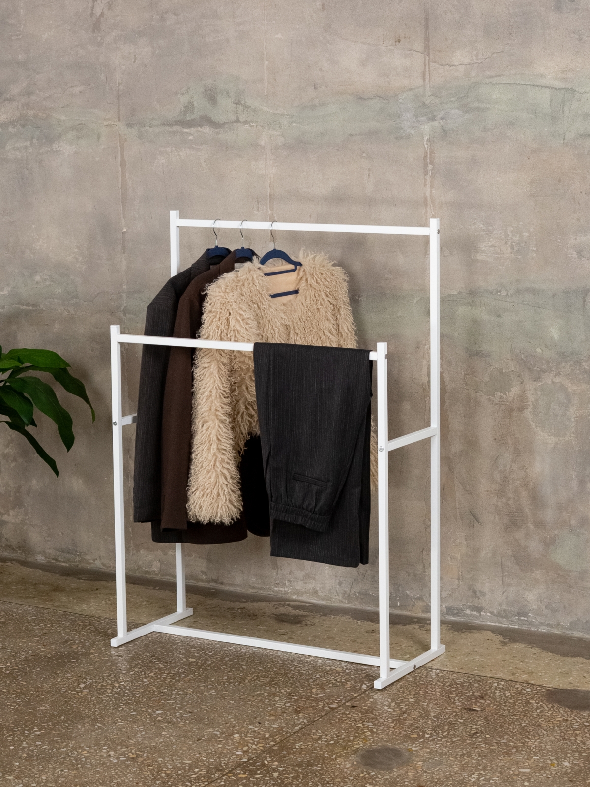Вешалка напольная двойная Вела белый