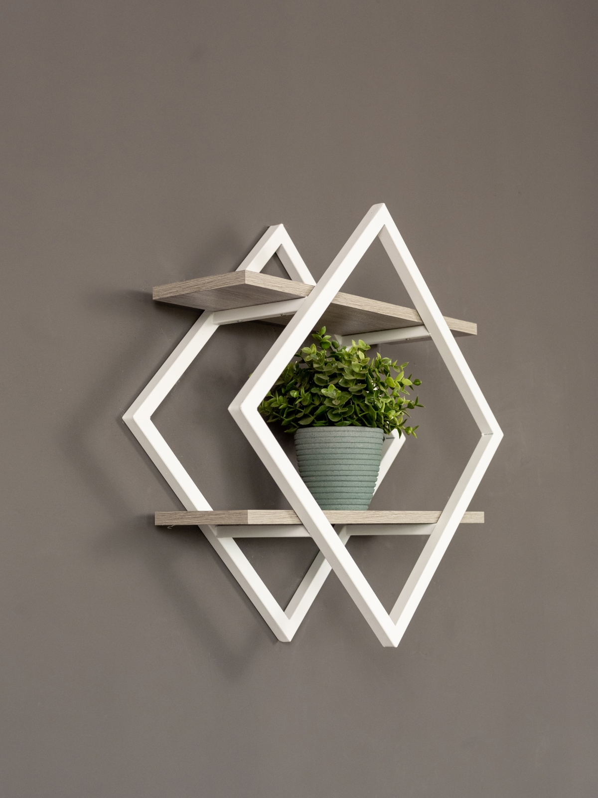 Настенная полка в стиле лофт Вилен белый/кашемир