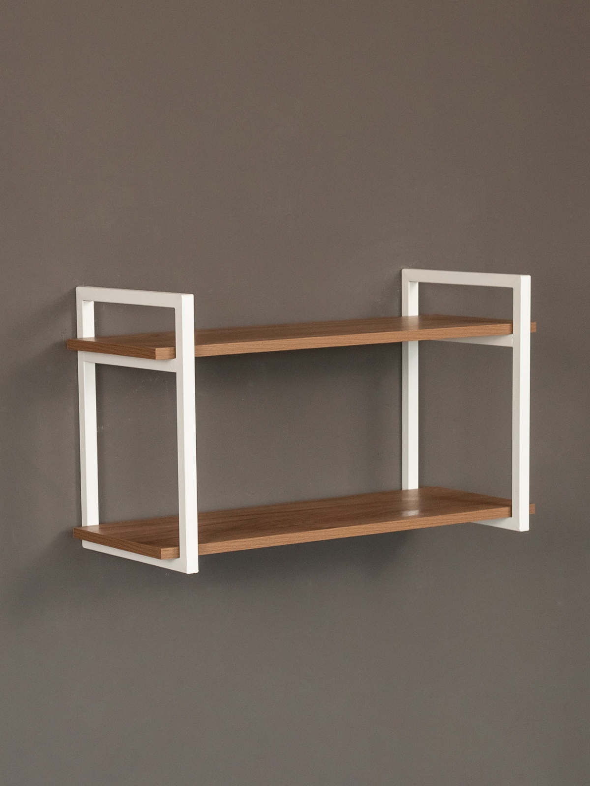 Настенная полка в стиле лофт Онега белый/амаретто