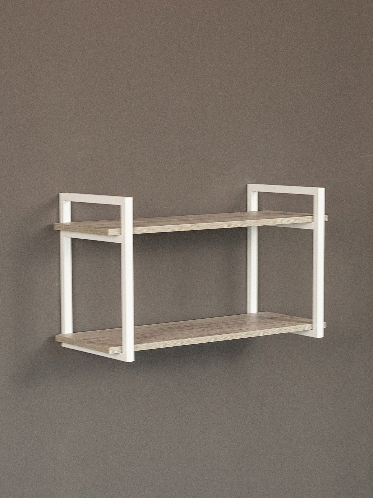 Настенная полка в стиле лофт Онега белый/кашемир