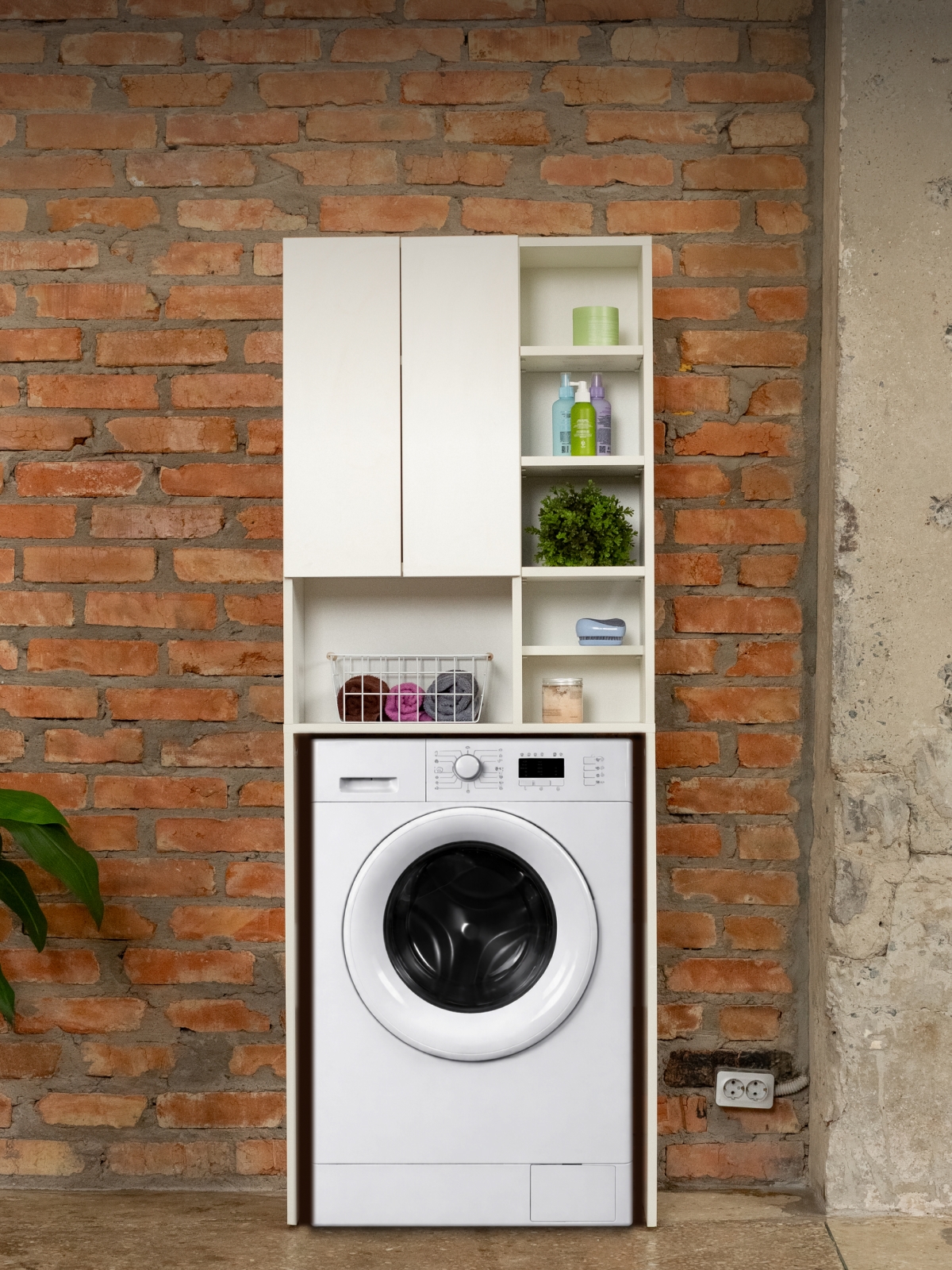 Шкаф для стиральной машины Креус белый