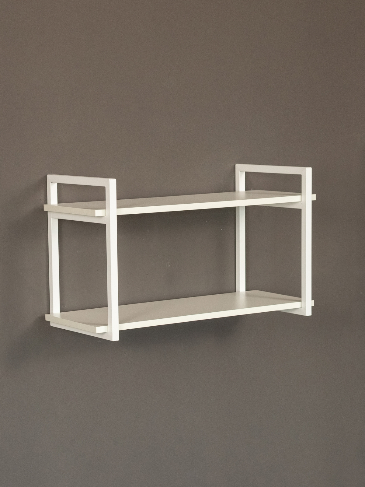 Настенная полка в стиле лофт Онега белый/белый