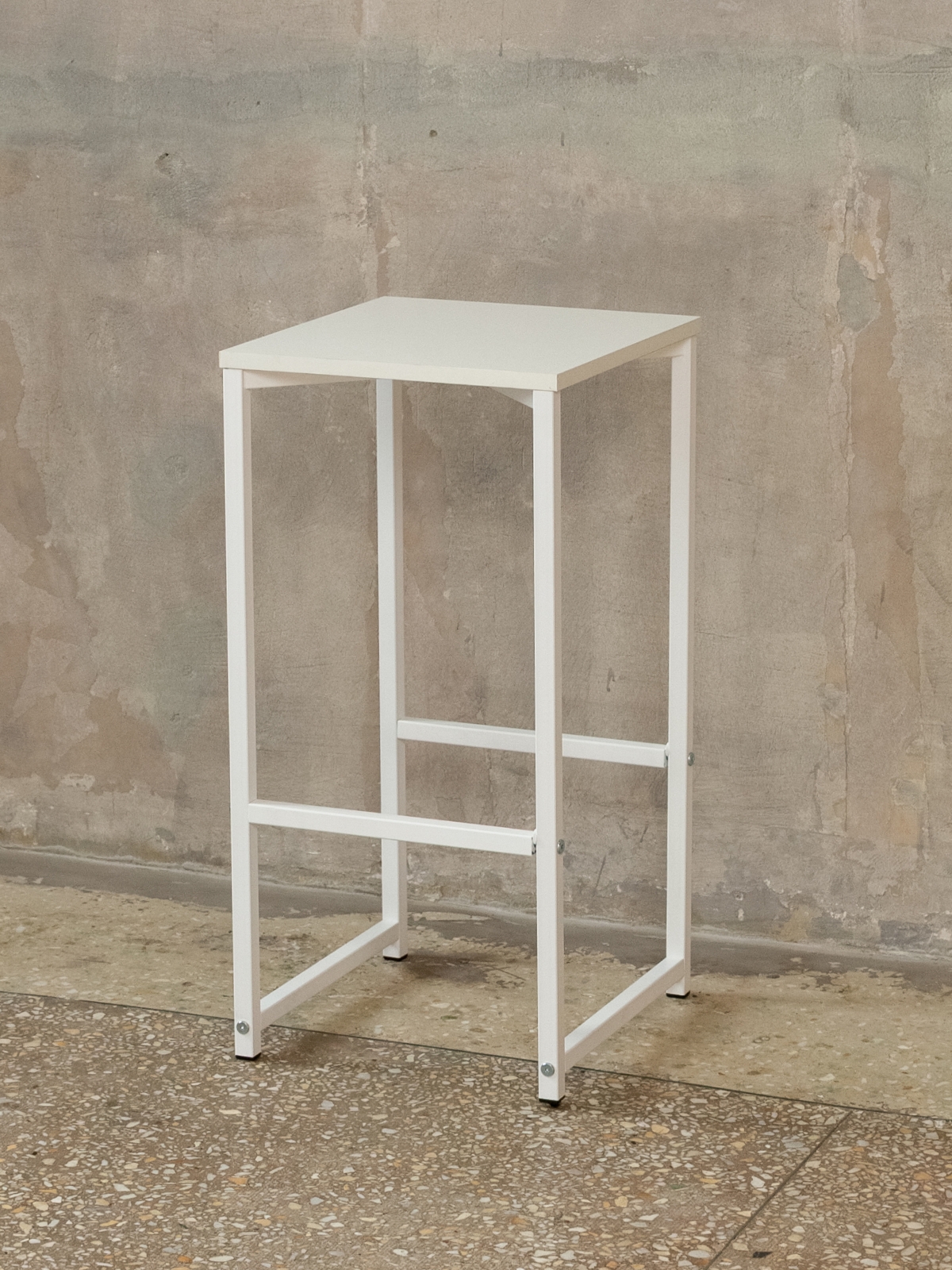 Барный стул табурет Борра белый/белый