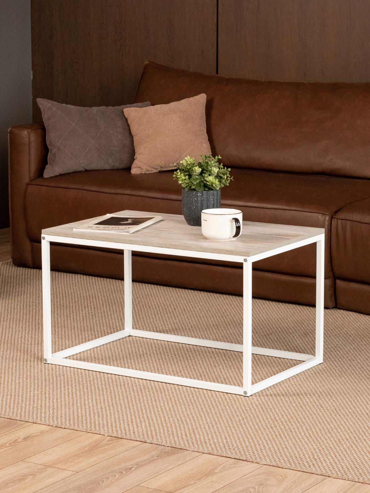 Журнальный столик Минчо белый/кашемир