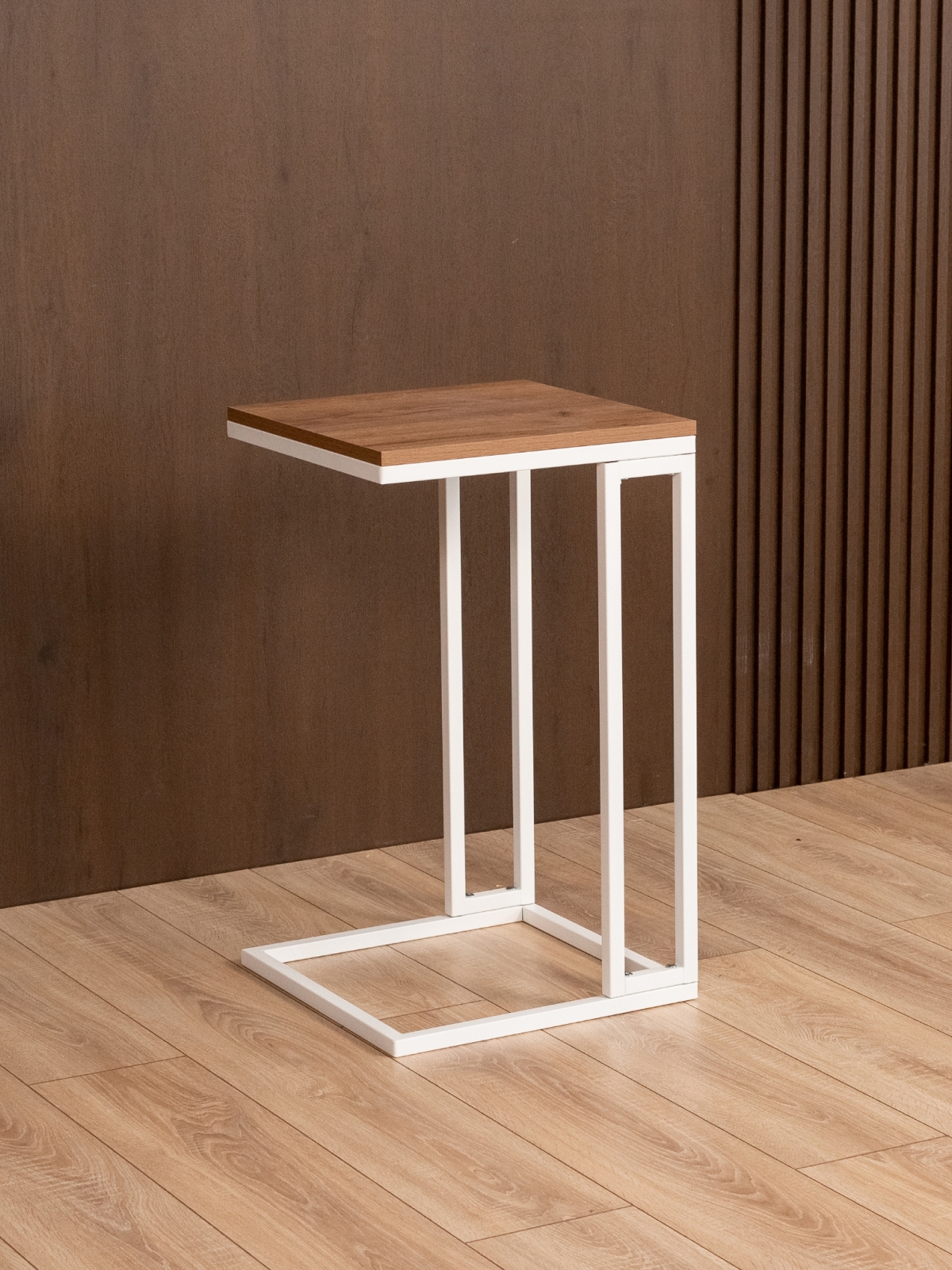 Приставной журнальный столик Римо белый/амаретто