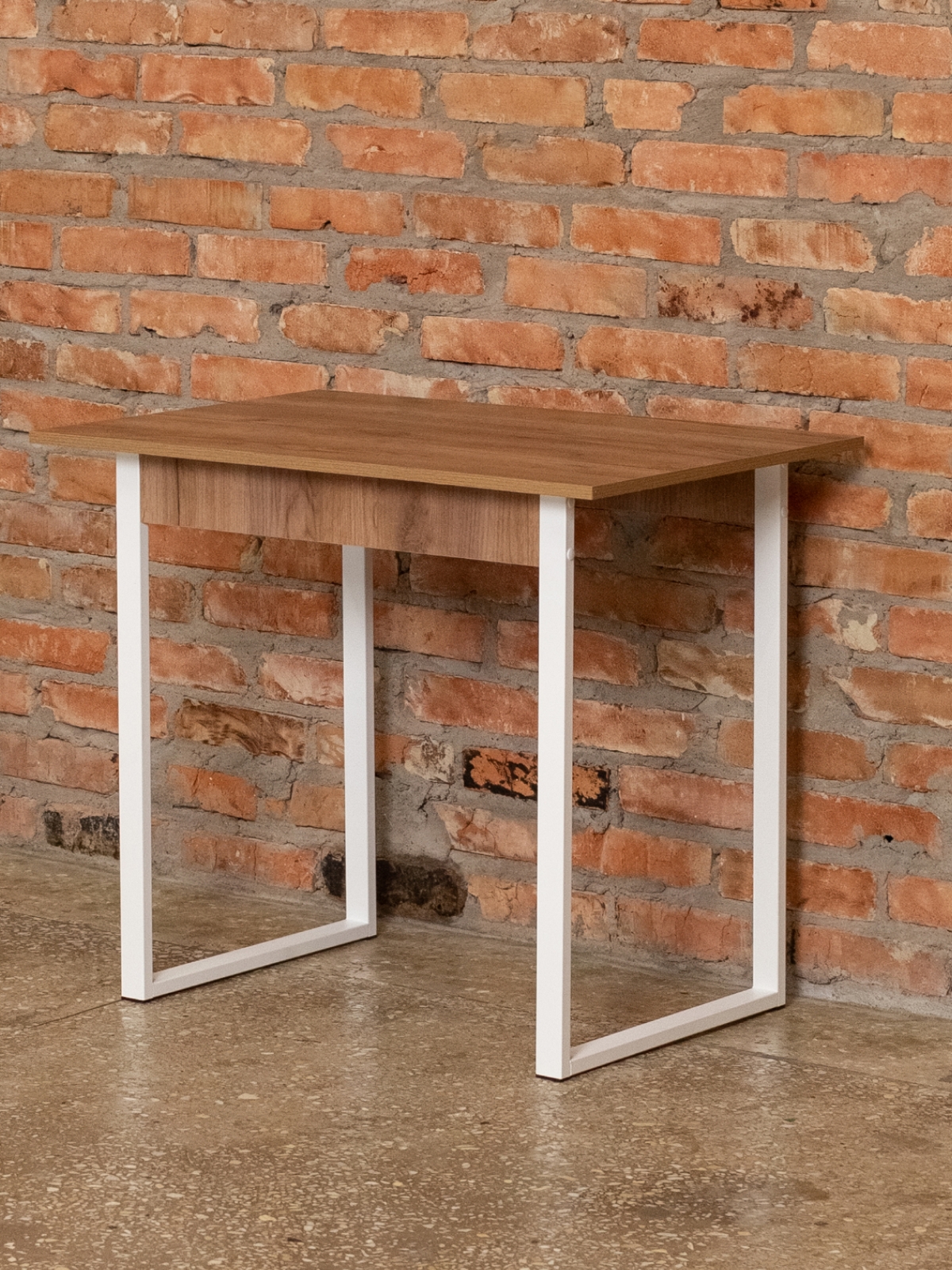 Обеденный стол Паку белый/амаретто