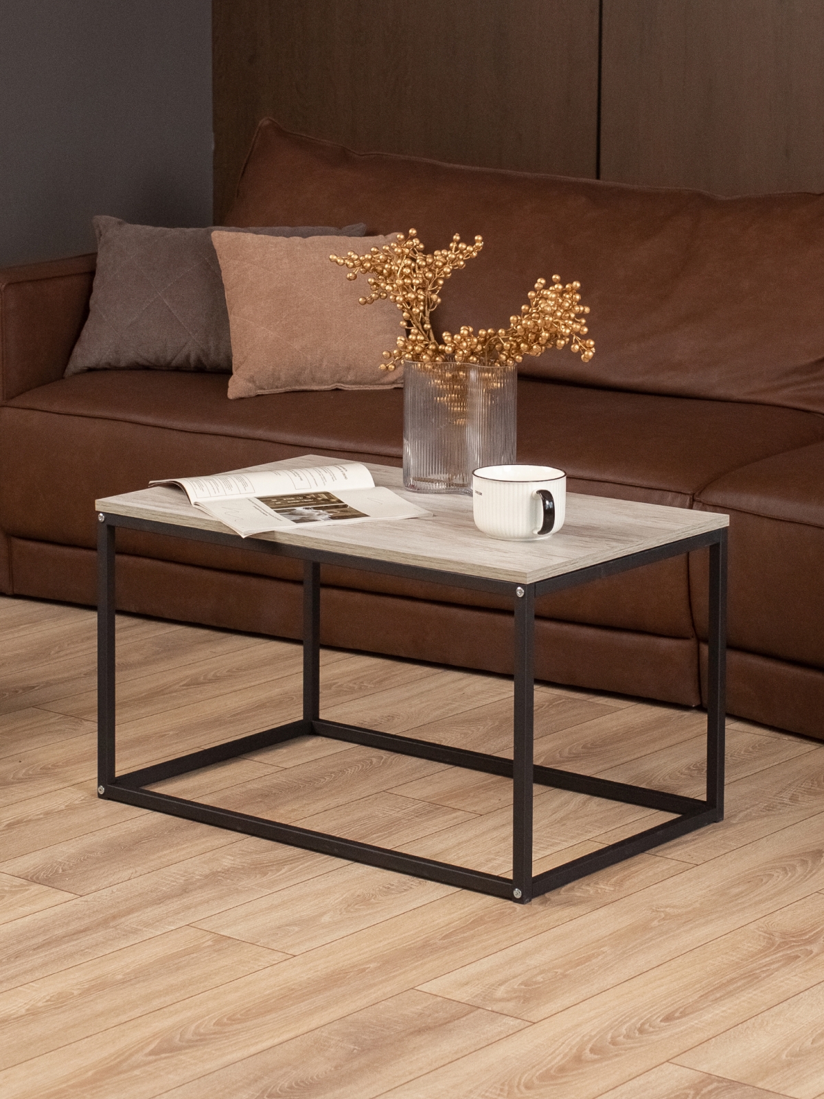 Журнальный столик Минчо черный/кашемир