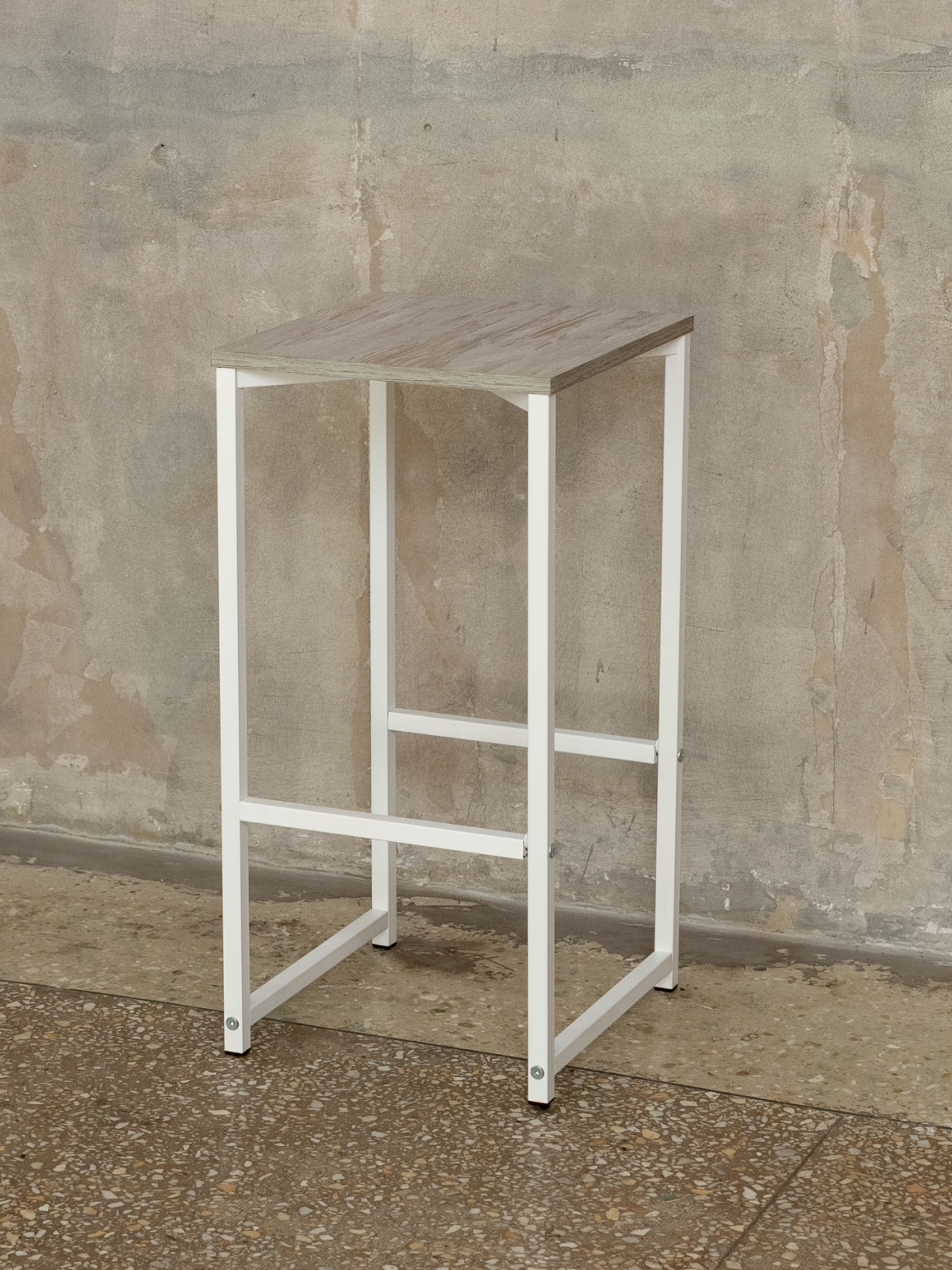 Барный стул табурет Борра белый/кашемир