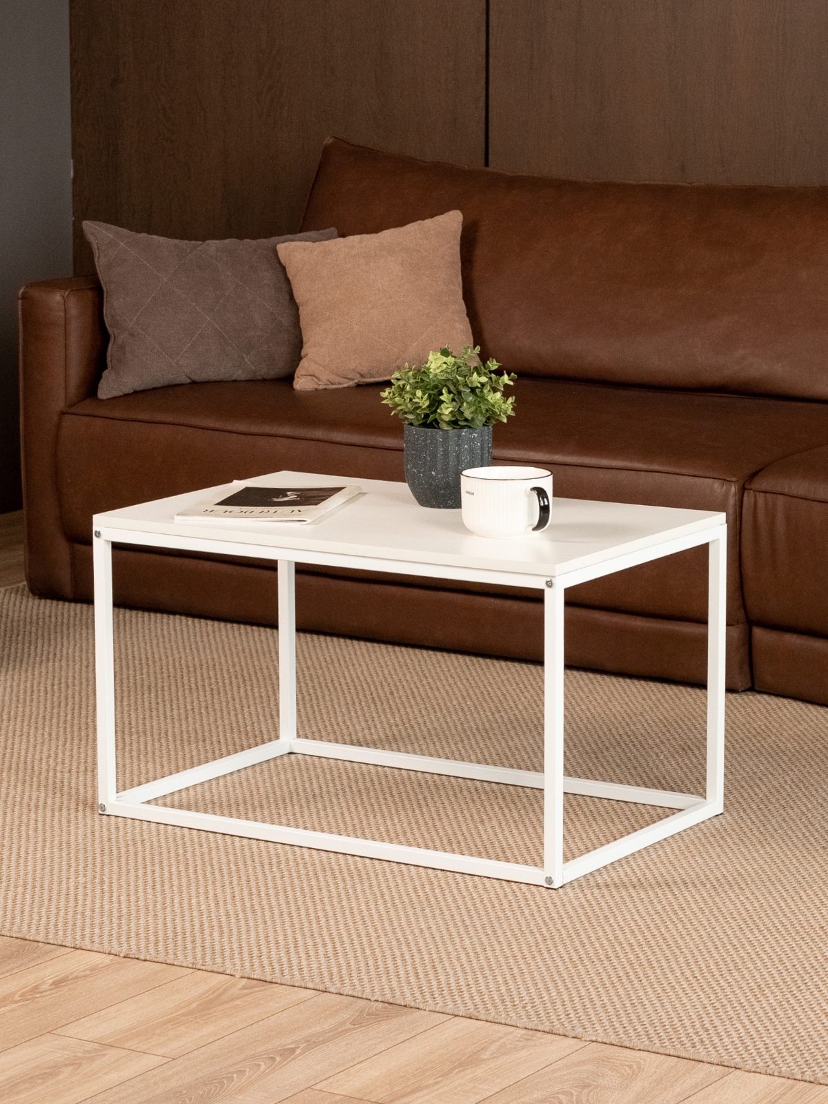 Журнальный столик Минчо белый/белый