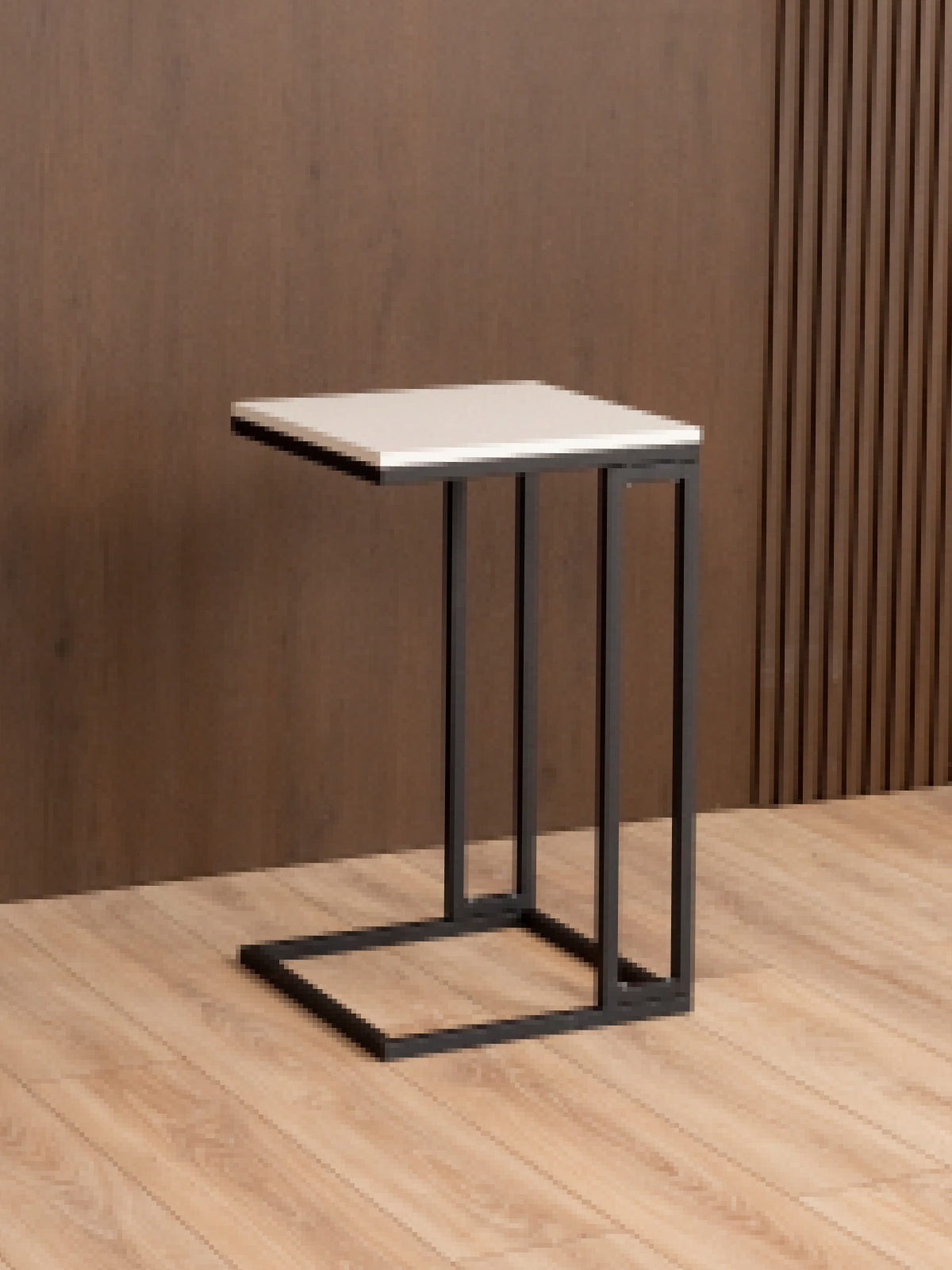 Приставной журнальный столик Римо черный/белый