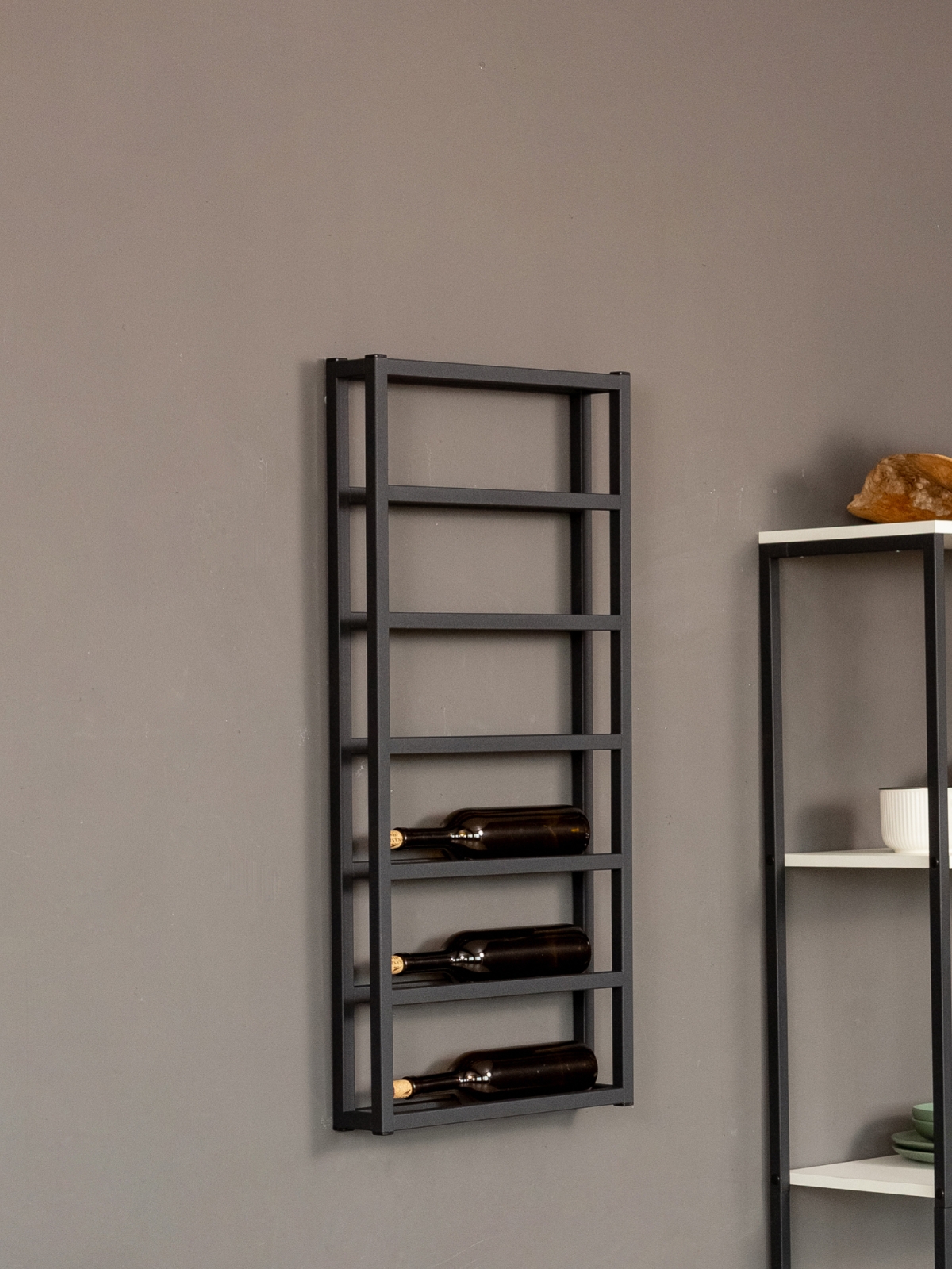 Винная полка лофт Райна черный