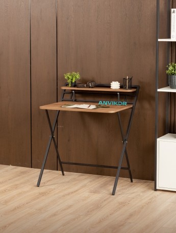 Стол складной письменный Симетo черный/амаретто