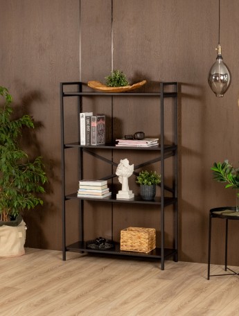 Металлический стеллаж Катунь черный/черный