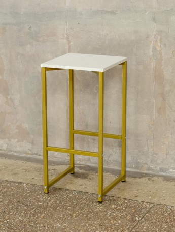 Барный стул табурет Борра золотой/белый