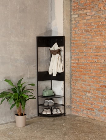 Вешалка угловая напольная Анива черный/черный