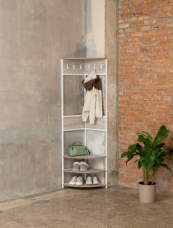 Вешалка угловая напольная Анива белый/кашемир