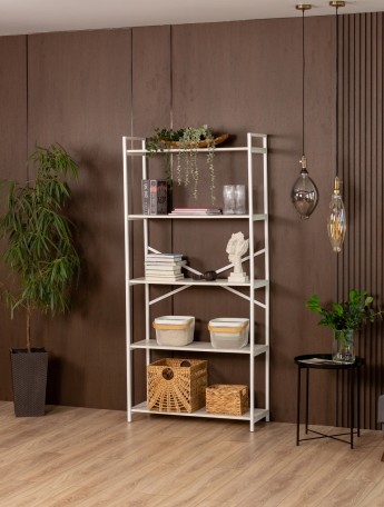 Металлический стеллаж Нарва белый/белый