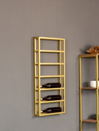 Винная полка лофт Райна золотой