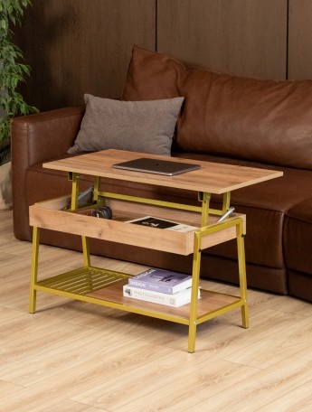 Журнальный стол-трансформер Шуда золотой/амаретто