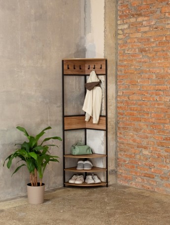 Вешалка угловая напольная Анива черный/амаретто