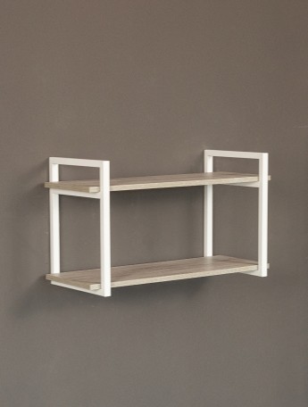 Настенная полка в стиле лофт Онега белый/кашемир
