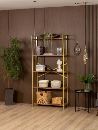Металлический стеллаж Нарва золотой/амаретто