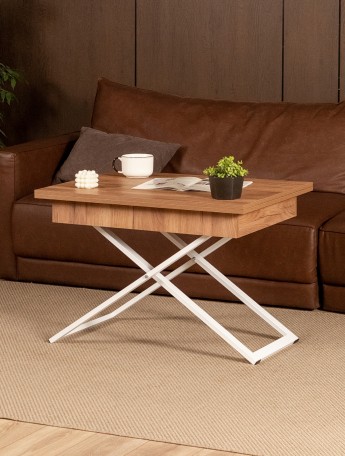 Стол трансформер раздвижной Амга белый/амаретто