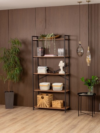 Металлический стеллаж Нарва черный/амаретто