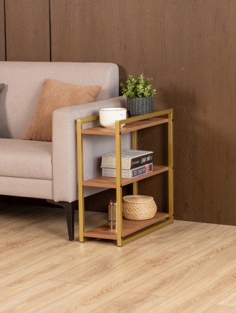 Столик придиванный приставной Ула золотой/амаретто