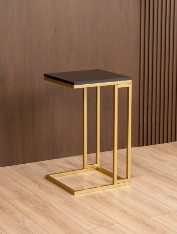 Приставной журнальный столик Римо золотой/черный