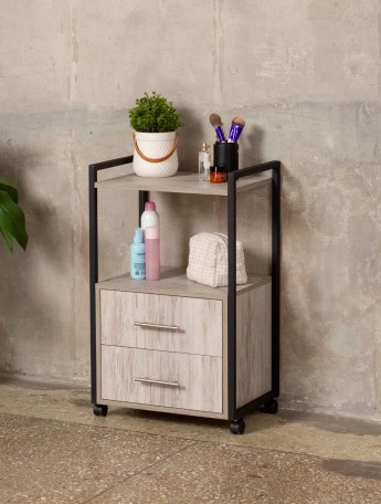 Тележка косметологическая Кая черный/кашемир