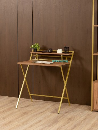 Стол складной письменный Симетo золотой/амаретто