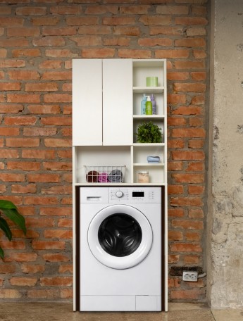 Шкаф для стиральной машины Креус белый