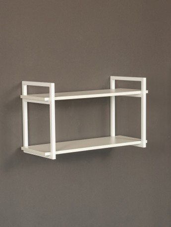 Настенная полка в стиле лофт Онега белый/белый