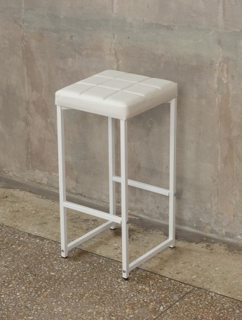 Барный стул табурет с мягким сиденьем Нио белый/белый