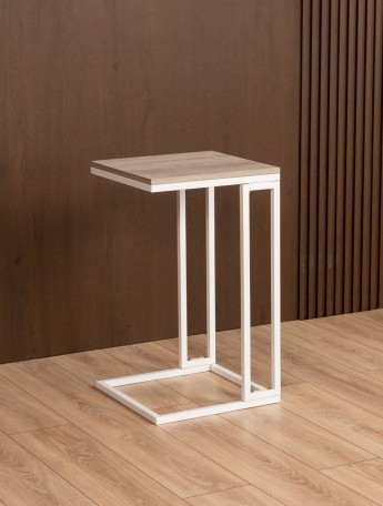 Приставной журнальный столик Римо белый/кашемир