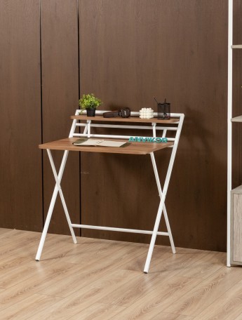 Стол складной письменный Симетo белый/амаретто