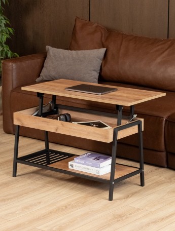 Журнальный стол-трансформер Шуда черный/амаретто