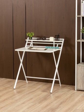 Стол складной письменный Симетo белый/белый