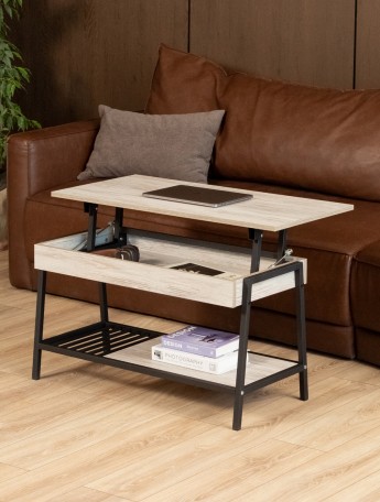 Журнальный стол-трансформер Шуда черный/кашемир