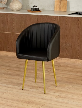 Стул Карибу экокожа золотой/черный