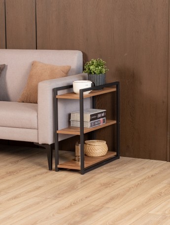 Столик придиванный приставной Ула черный/амаретто