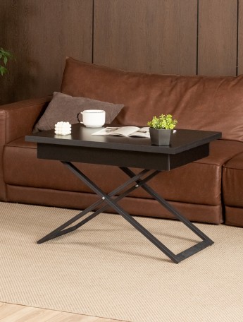 Стол трансформер раздвижной Амга черный/черный