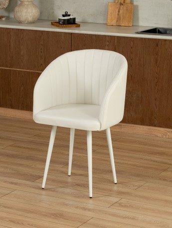 Стул Карибу экокожа белый/белый